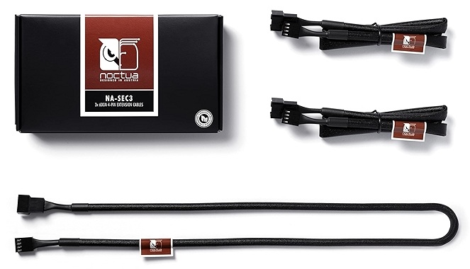 Noctua NA-SEC2, 3x prodlužovací kabel pro ventilátory, 60 cm