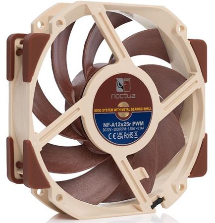 Noctua NF-A12x25r-PWM, 120x120x15 mm, 4-pin