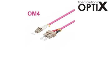 OPTIX LC-SC Optický patch cord 50/125 1m OM4 Duplex