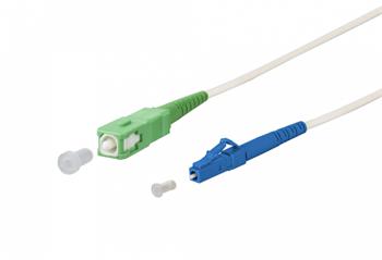 OPTIX SC/APC-LC/UPC patchcord arm. bílý 9/125 0,25m 3mm B3 LSZH simplex