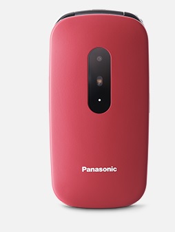 Panasonic KX-TU446EXR mobilní telefon pro seniory - barevný displej 2,4", véčko, červený