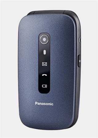 Panasonic KX-TU550EXC mobilní telefon pro seniory - barevný displej 2,8", fotoaparát, handsfree, microSD, véčko, modrý