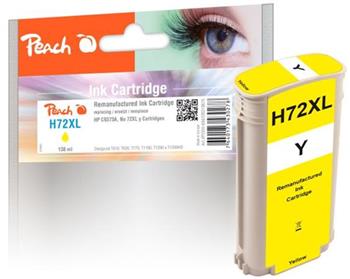 PEACH kompatibilní cartridge HP No. 72 (XL), žlutá, C9373A, 138ml