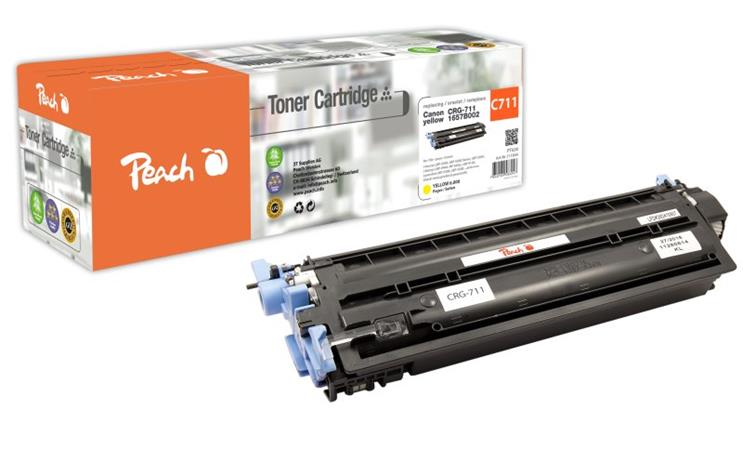 PEACH kompatibilní toner Canon CRG-711BK, žlutá, 6000str.