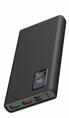 PLATINET POWER BANK 10000mAh Polymer PD 3.0 QC 3.0 LED Screen Black