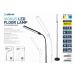 PLATINET stojací lampa SIGNUS 10W 84 LED 500 lumenů, černá, výška 150cm