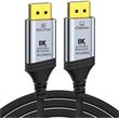PremiumCord 8K Optický DisplayPort 1.4 přípojný kabel M/M, zlacené zastříknuté konektory, 25m