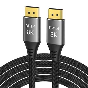 PremiumCord DisplayPort 1.4 přípojný kabel 32,4Gbit/s, rozlišení 8K, kovové a zlacené konektory, 3m