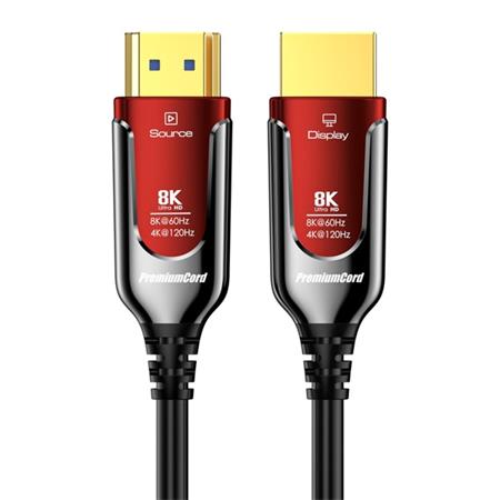 PremiumCord Ultra High Speed HDMI 2.1 optický fiber kabel 8K@60Hz,zlacené 7m
