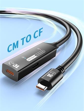 PremiumCord USB-C 3.2 Gen 2 repeater a prodlužovací kabel Male-Female, 10Gbps Aluminium 5m