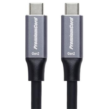 PremiumCord USB-C kabel ( USB 3.2 GEN 2, 5A, 100W, 10Gbit/s ) černý 5m