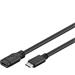 PremiumCord USB- C prodlužovací kabel (USB 3.2 generation 1), C/M - C/F, 1m