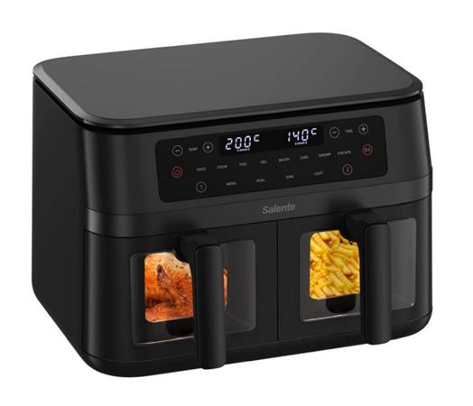 Salente DoubleAir, duální horkovzdušná fritéza, 11 l, černá