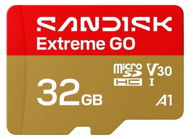 SanDisk Extreme GO MicroSD UHS-I 32GB 100MB/s(R) / 60MB/s(W)