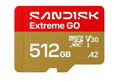 SanDisk Extreme GO MicroSD UHS-I 512GB 240MB/s(R) / 160MB/s(W)