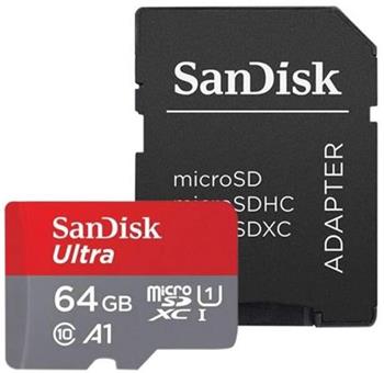 SanDisk Ultra microSDXC karta 64GB (140MB/s, A1, Class 10, UHS-I) - Imaging Packaging + SD adaptér