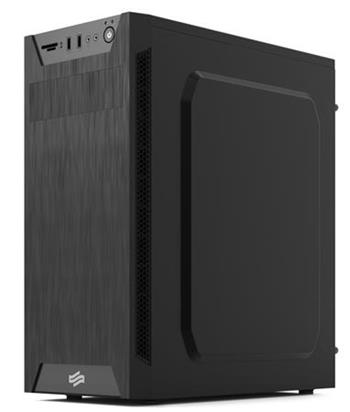 SilentiumPC skříň MidT Armis AR1 Pure Black / čtečka SD / 2x USB 3.0 / 1x 80mm fan / černá