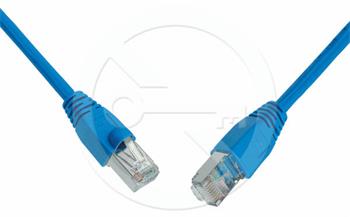 Solarix Patch kabel CAT5E SFTP PVC 0,5m modrý snag-proof C5E-315BU-0,5MB