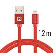 SWISSTEN DATA CABLE USB / LIGHTNING TEXTILE 1,2M RED