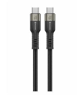 SWISSTEN DATOVÝ VIDEO KABEL USB 4.0, USB-C, 240W, 8K@60Hz, 40 Gb/s, TB3 & TB4, 1,5 M ČERNÝ