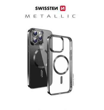 SWISSTEN POUZDRO CLEAR JELLY MagStick METALLIC PRO IPHONE 16 PRO ČERNÉ