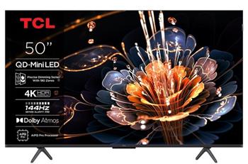 TCL 50C69KS SMART TV 50" QLED/4K UHD/Mini LED/3xHDMI/2xUSB/LAN/GoogleTV POŠKOZENÁ KRABICE
