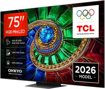TCL 75RM7L SMART TV 75" QLED/4K UHD/Mini LED/144Hz/4xHDMI/1xUSB/LAN/GoogleTV