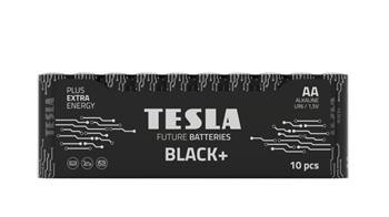 Tesla AA BLACK+ alkalická, (LR06, tužková, shrink) 10 ks fólie