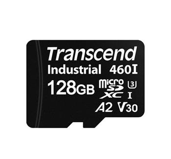 Transcend 128GB microSDXC460I UHS-I U3 V30 A2 3K P/E (3D TLC) průmyslová paměťov