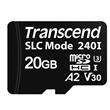 Transcend 20GB microSDHC240I UHS-I U3 V30 A2 (Class 10) 3D TLC (SLC mode) průmyslová paměťová karta, 100MB/s R, 80MB/s W