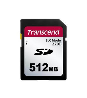 Transcend 512MB SD220I MLC průmyslová paměťová karta (SLC Mode), 22MB/s R,20MB/s