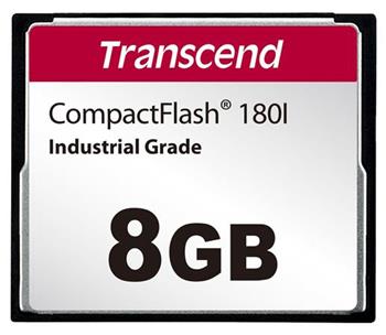 Transcend 8GB INDUSTRIAL TEMP CF180I CF CARD, (MLC) paměťová karta (SLC mode), 8