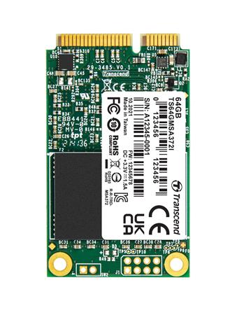 TRANSCEND MSA372I 32GB Industrial SSD disk mSATA, SATA III (MLC), 550MB/s R, 450MB/s W