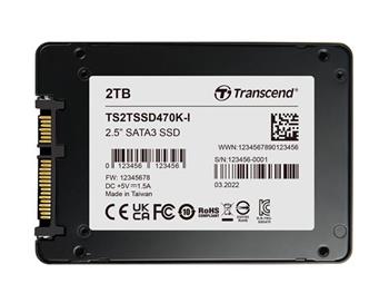 TRANSCEND SSD470K-I 2TB Industrial (3K P/E) SSD disk 2.5" SATA3, 3D TLC, Alumini
