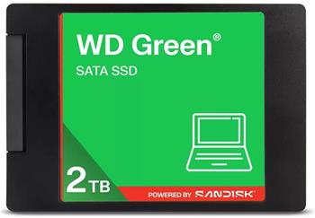 WD GREEN SSD 3D NAND WDS200T5G0A 2TB, SATA III 6 Gb/s, 545MB/s, 2.5"