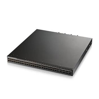 Zyxel CX4800-56F, 48-port 10/25G L3 Aggregation Fiber Switch with 8 100G Uplink (with 2 DC power supply)